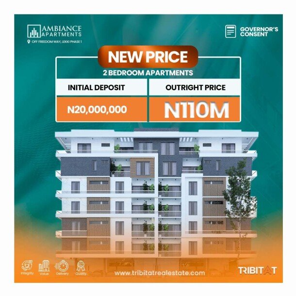 2 bedroom apartment in Lekki phase1-6