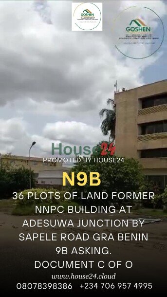 36 plots of land Former NNPC building - Benin City-1