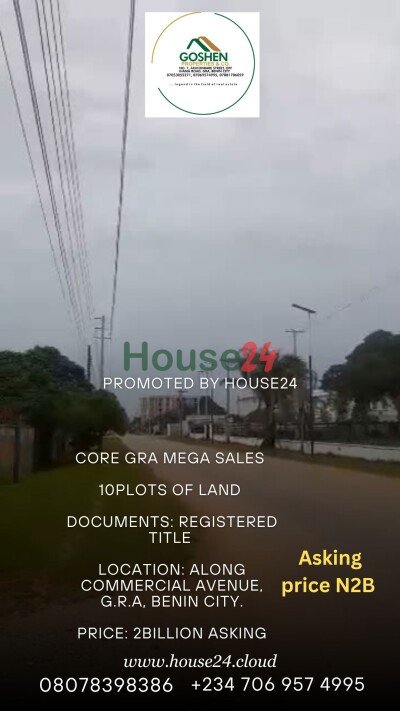 10 Plots of Land Mega Sales in Benin City
